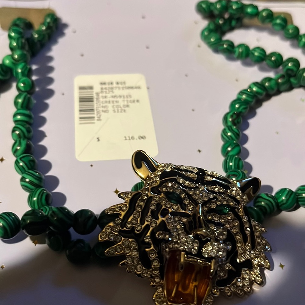 Year of the Tiger Alloy and Crystal Necklace.